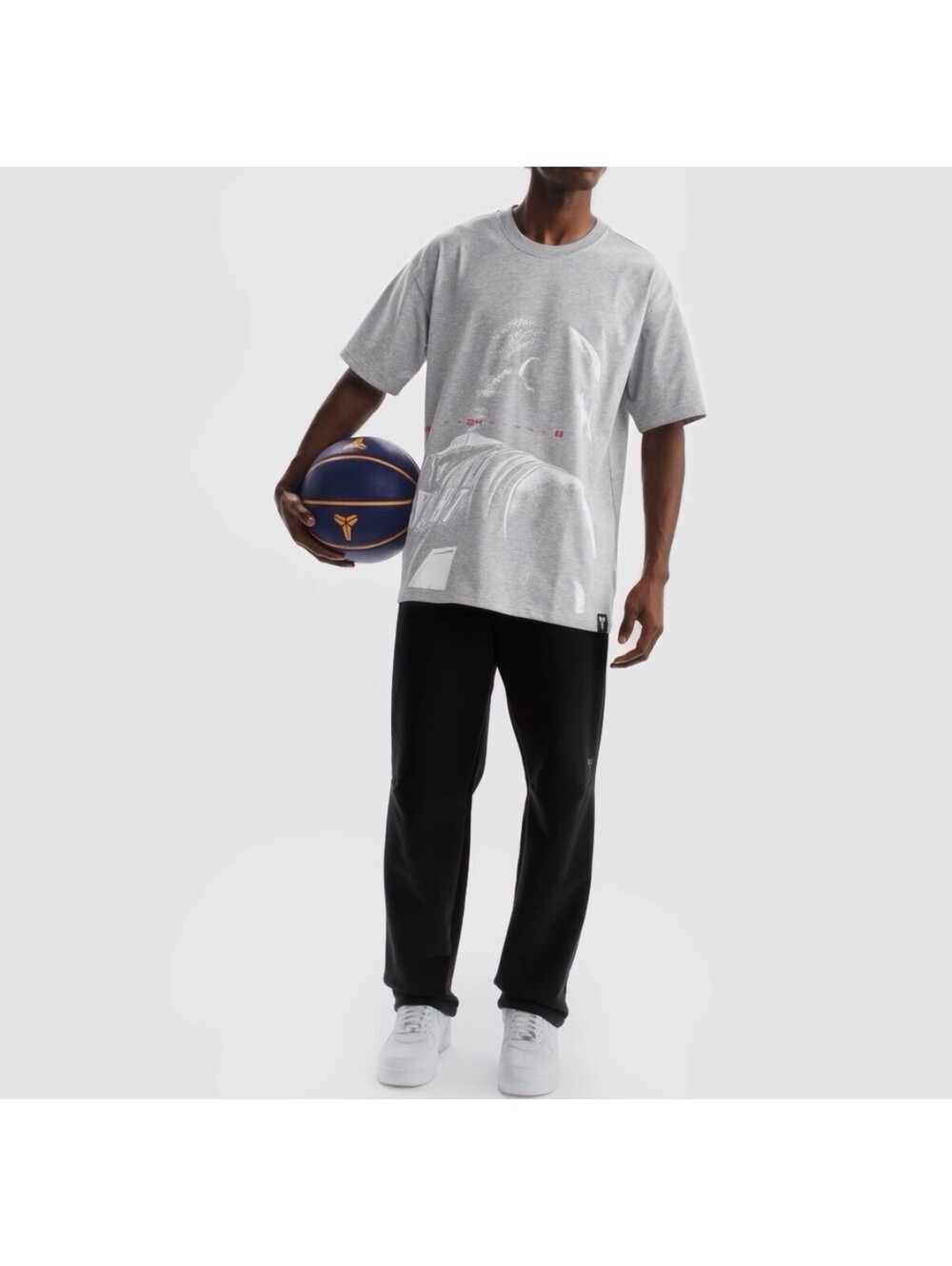 Nike Men’s Size Large (Loose) Kobe Dri-Fit Basketball T-Shirt Dark Grey Heather - Picture 3 of 15